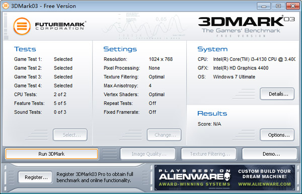  3DMark03(ԿԹ) V3.6.0