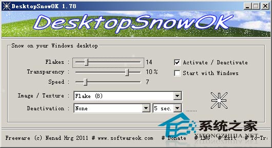 DesktopSnowOK 1.78 ɫѰ