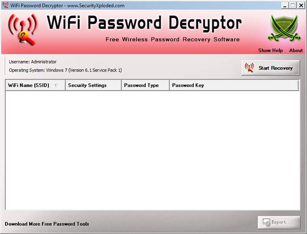 WiFi Password Decryptor(wifi鿴) V1.5 ɫ