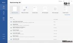 windows10Office2016桌面版起始页UI新变